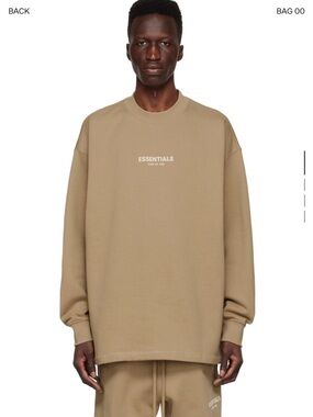 ESSENTIALS Tan Cotton Sweatshirt
